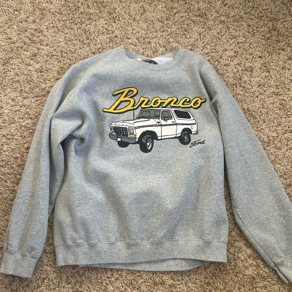Ford Bronco Gray Crewneck Sweater